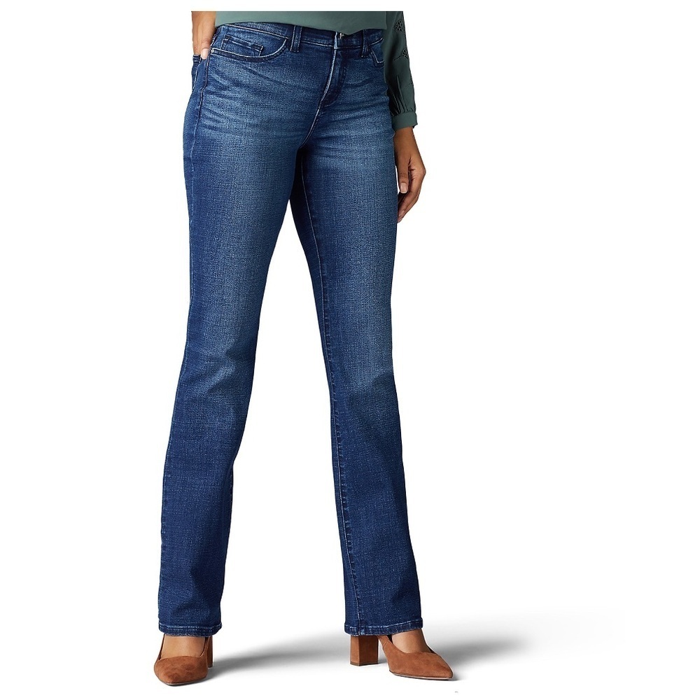 Lee Women's Size 14 Flex Motion Bootcut Jeans Open Sea NWOT Regular Length - Picture 1 of 1